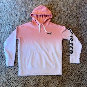 Mens/Boys Hollister Pink/Peach Ombré Hoodie, Size Small